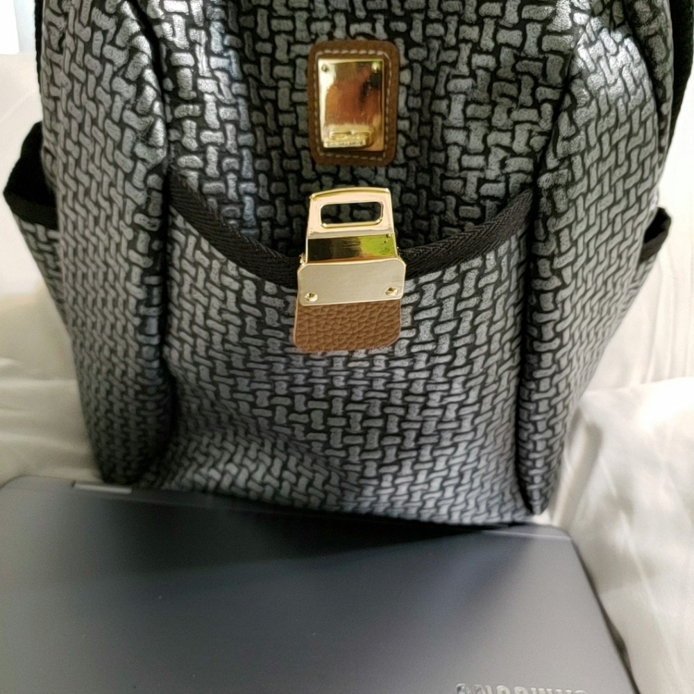 B/S Vegan Leather Multi-Function Backpack - image 8